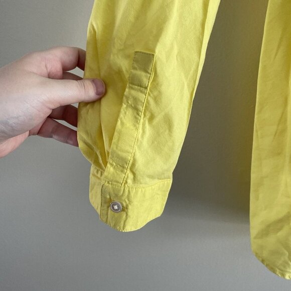 J.Jill Women XL Lemon Meringue Cotton Blend Long Sleeve Oversized Popover Tunic - Picture 4 of 11